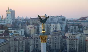 Maidan Nezalezhnosti Independence Monument in Kyiv, Ukraine